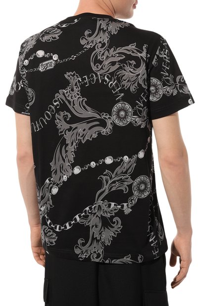 Хлопковая футболка VERSACE JEANS COUTURE, арт. 75GAH6S0/JS218, фото 4