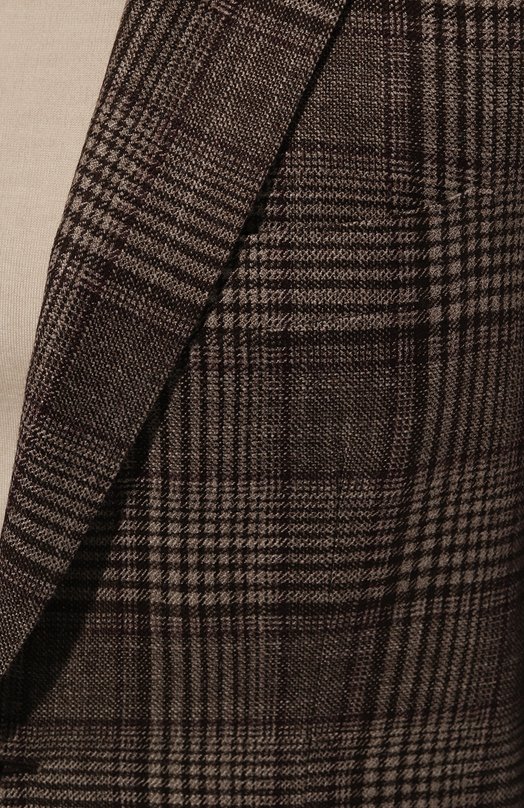 Пиджак из шерсти и кашемира Kiton UG81K0124E22 Коричневый  UG81K0124E22 Фото 7