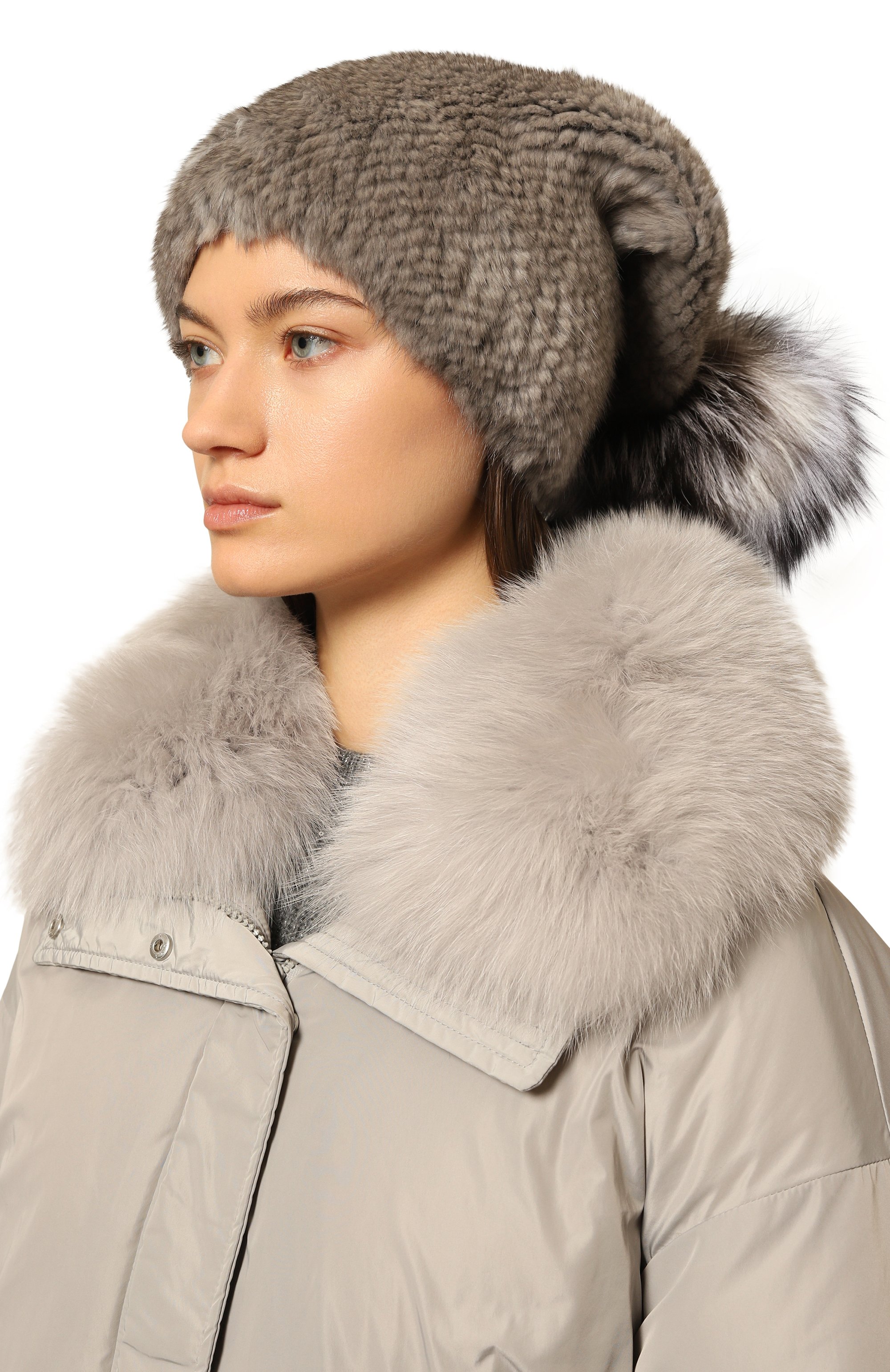 Меховая шапка из норки и лисы VICTORIA KUSENKOVA, арт. 050650010205, фото 2