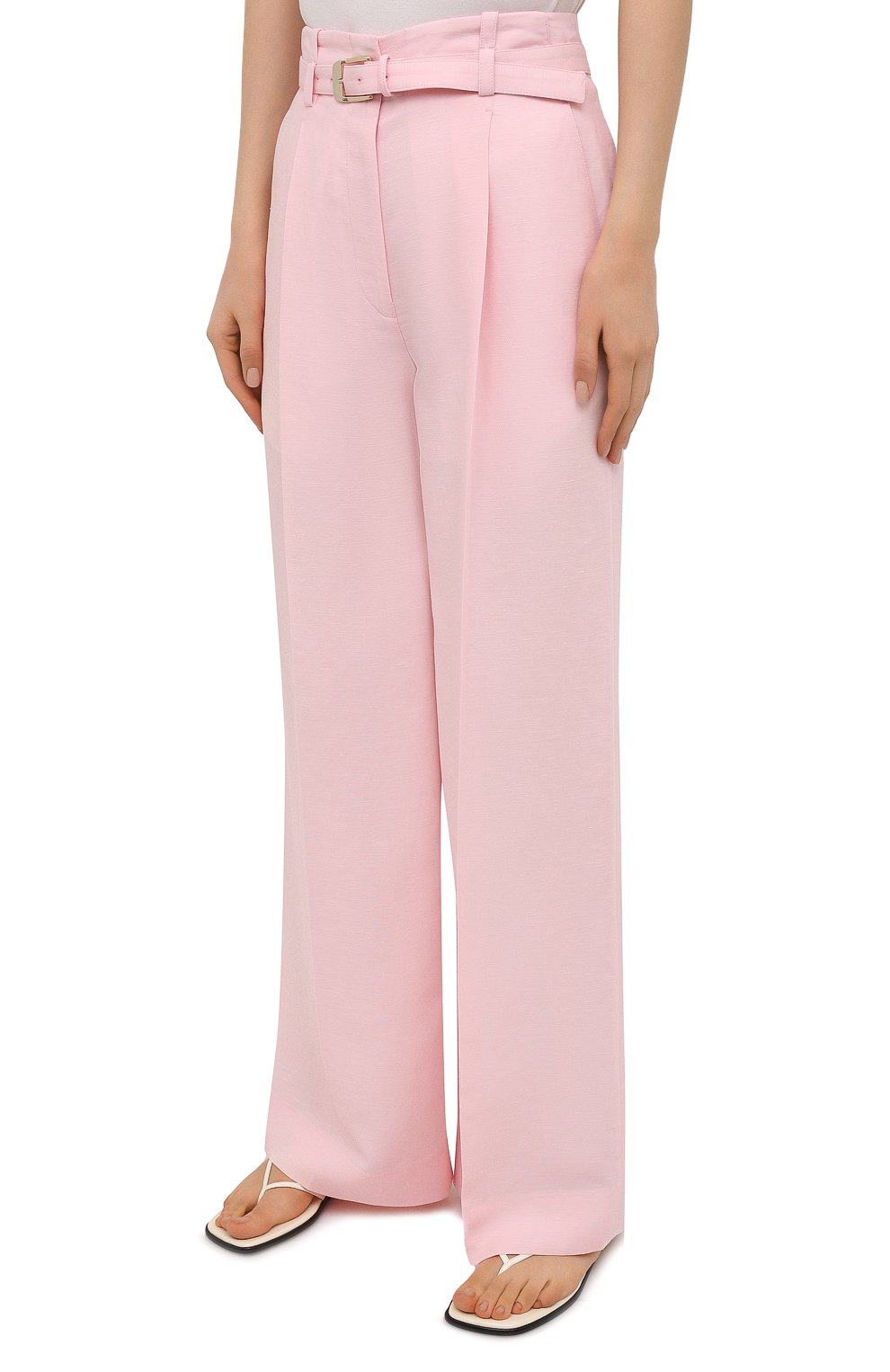 Брюки из вискозы и льна PROENZA SCHOULER розового цвета по цене 93000 руб., арт. R2126002-AY133, фото 3 Брюки из вискозы и льна PROENZA SCHOULER, арт. R2126002-AY133, фото 3