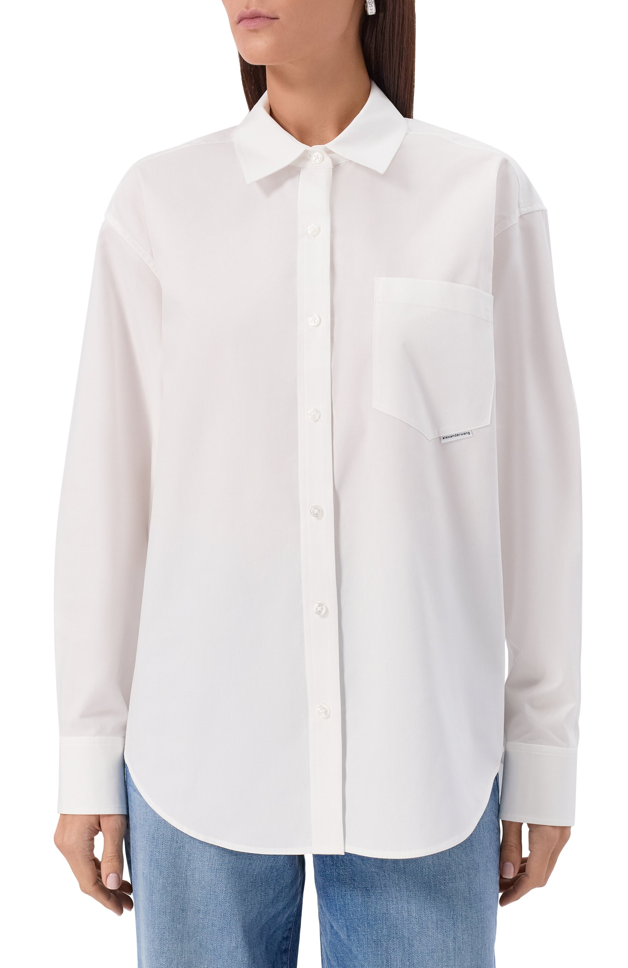 Хлопковая рубашка ALEXANDERWANG.T, арт. 4WC2241482, фото 3