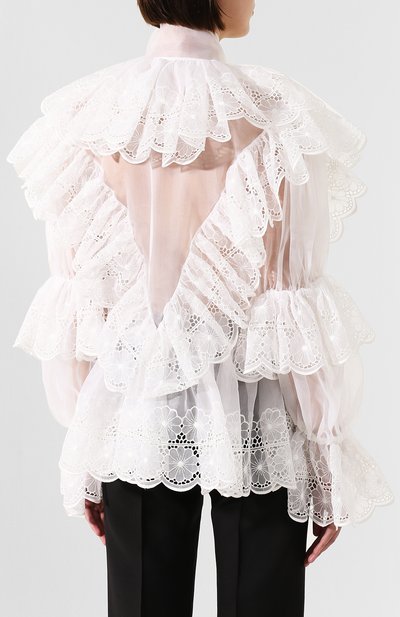 Блузка из смеси шелка и хлопка DOLCE & GABBANA, арт. F5K65T/FU1BU, фото 4
