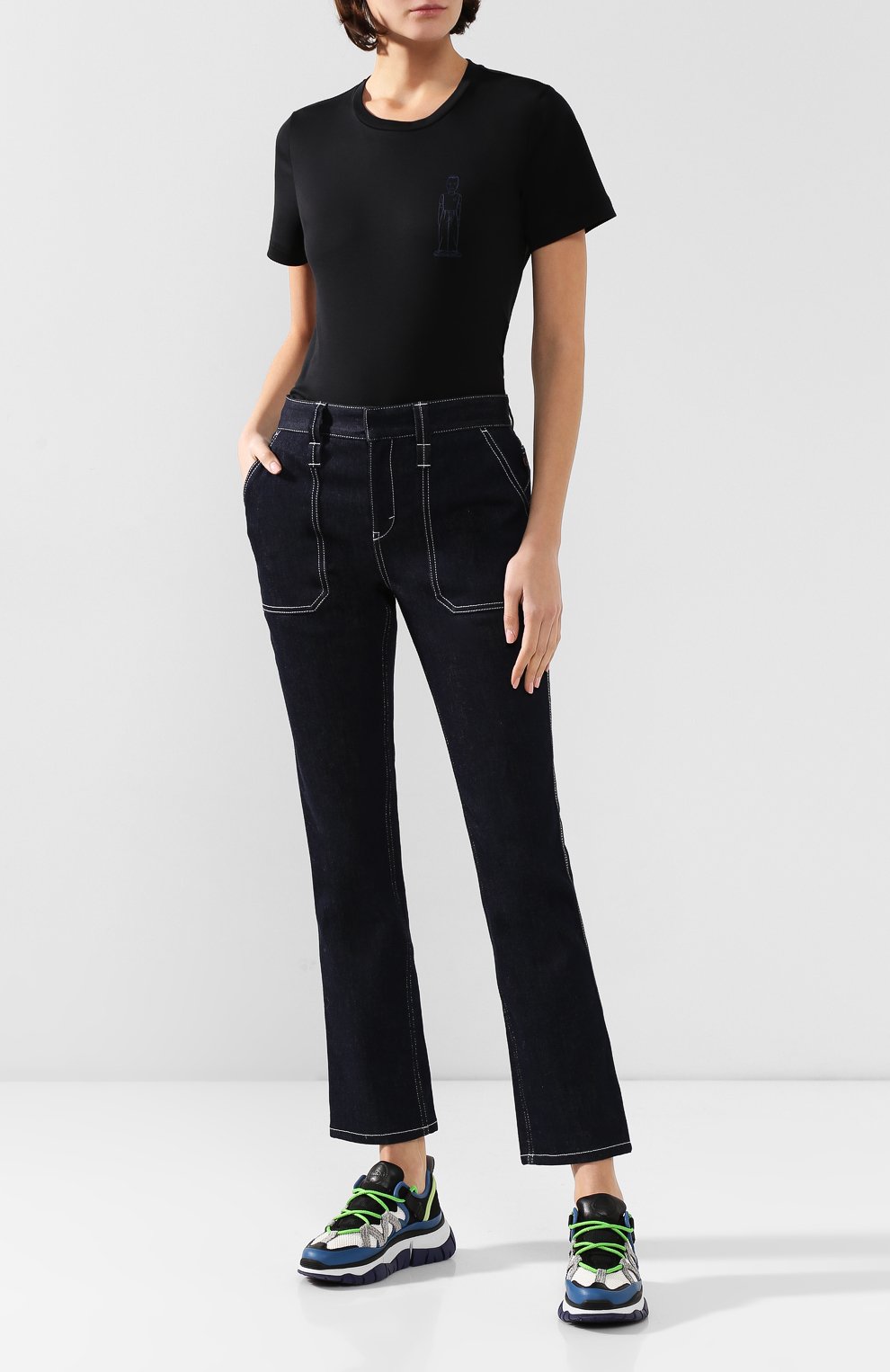 Хлопковая футболка GIORGIO ARMANI черного цвета по цене 42350 руб., арт. 6GAM61/AJRQZ, фото 2 Хлопковая футболка GIORGIO ARMANI, арт. 6GAM61/AJRQZ, фото 2