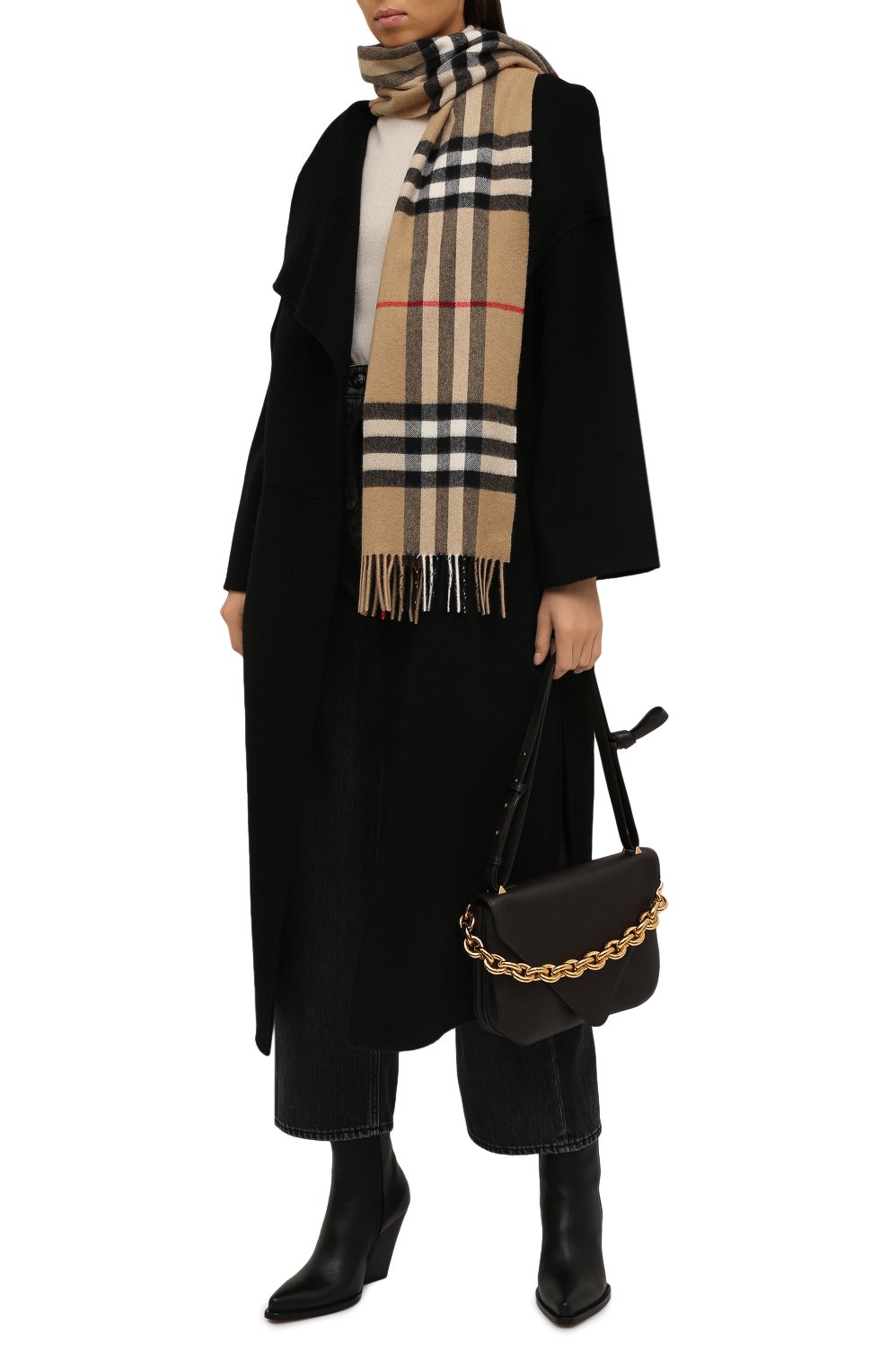 Кашемировый шарф BURBERRY бежевого цвета по цене 57050 руб., арт. 8018173, фото 2 Кашемировый шарф BURBERRY, арт. 8018173, фото 2