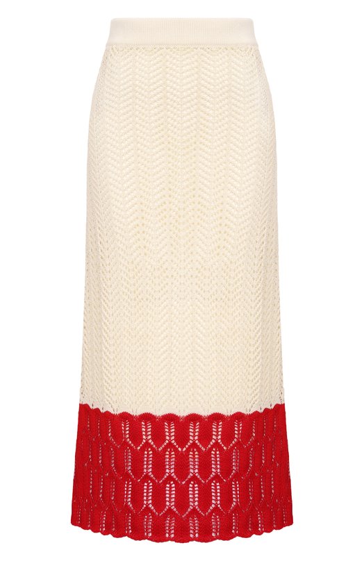 Хлопковая юбка Jil Sander J02MA0368/J15477 Кремовый J02MA0368/J15477