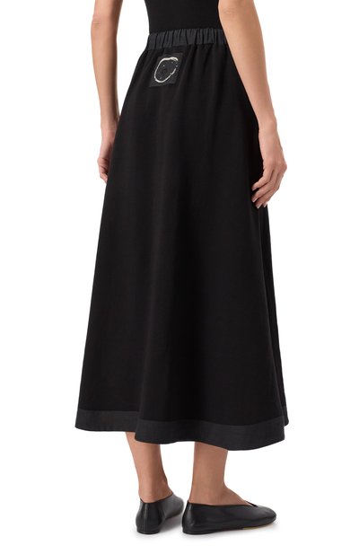 Юбка из хлопка и льна MIDGARD PARIS, арт. ST55CN-OS-BK, фото 4