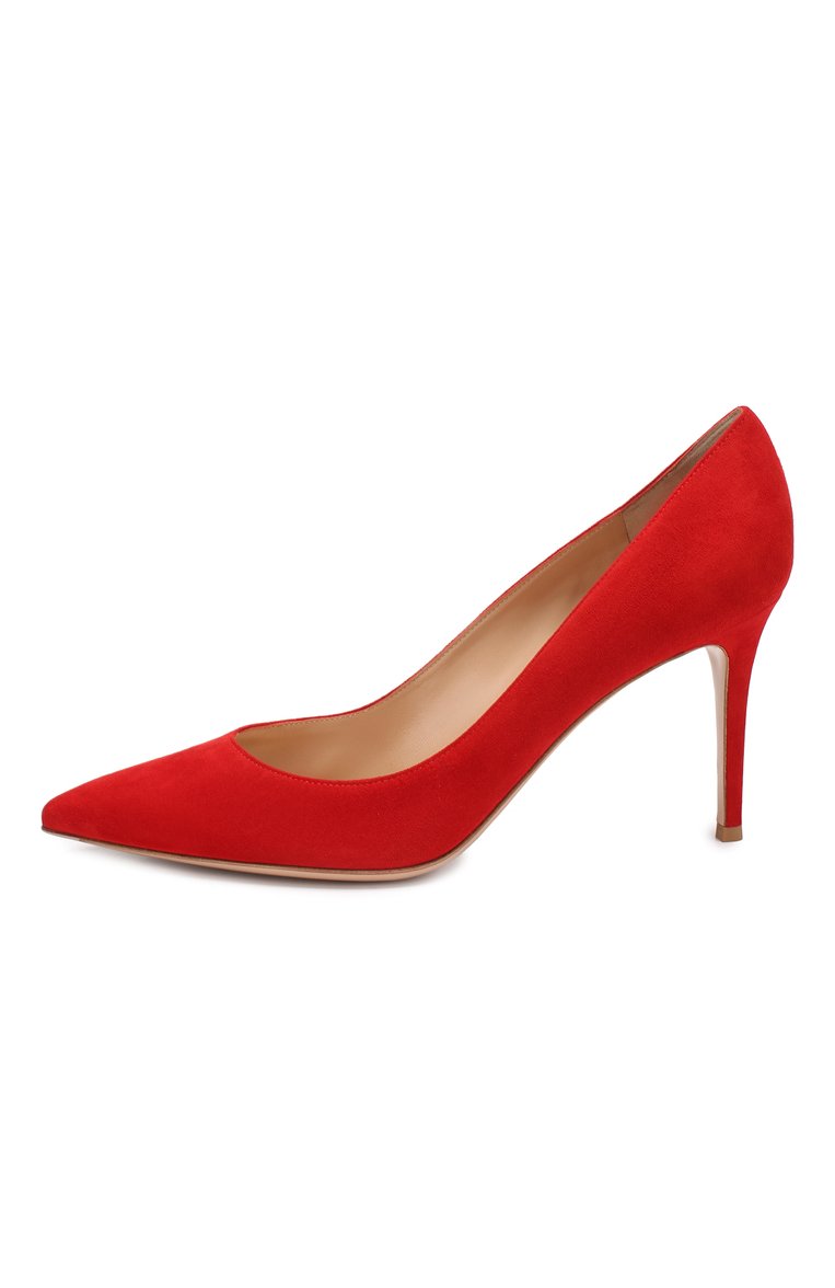 Женские замшевые туфли gianvito 85 GIANVITO ROSSI красного цвета, арт. G24580.85RIC.CAMTABS | Фото 3 (Каблук высота: Высокий; Статус проверки: Требуются правки, Проверено, Проверена категория; Каблук тип: Шпилька; Региональные ограничения белый список (Axapta Mercury): RU; Материал внутренний: Натуральная кожа; Подошва: Плоская; Материал внешний: Замша, Натуральная кожа)