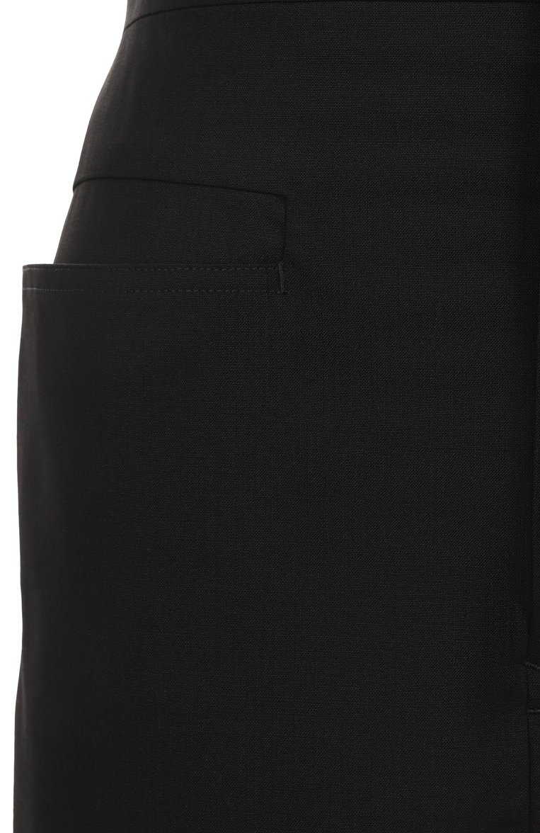 Женская шерстяная юбка RICK OWENS черного цвета, арт. RP01E7311/ZL | Фото 6 (Длина Ж (юбки, платья, шорты): Мини; Материал внешний: Шерсть; Стили: Минимализм; Автоматизация ТО: Проставлено; Автоматизация состава: Проставлено)