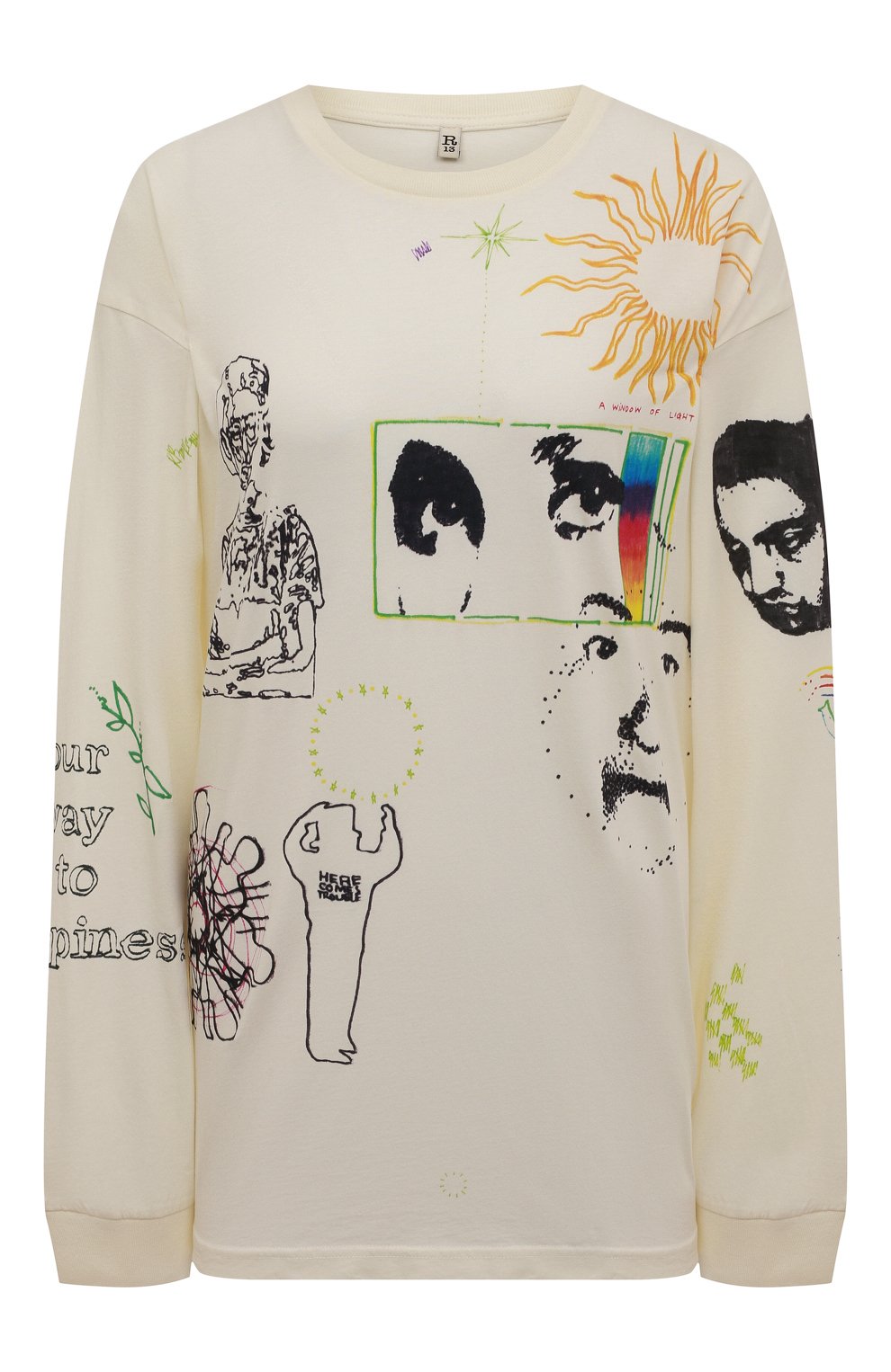 Хлопковый лонгслив R13, арт. R13WK015-K067B, фото 1