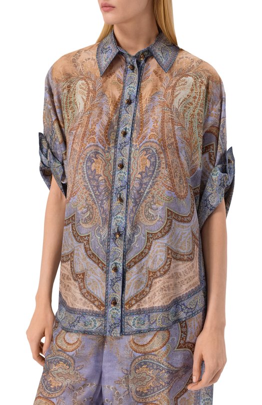 Шелковая рубашка Zimmermann 8624TRS262 Разноцветный  8624TRS262 Фото 3