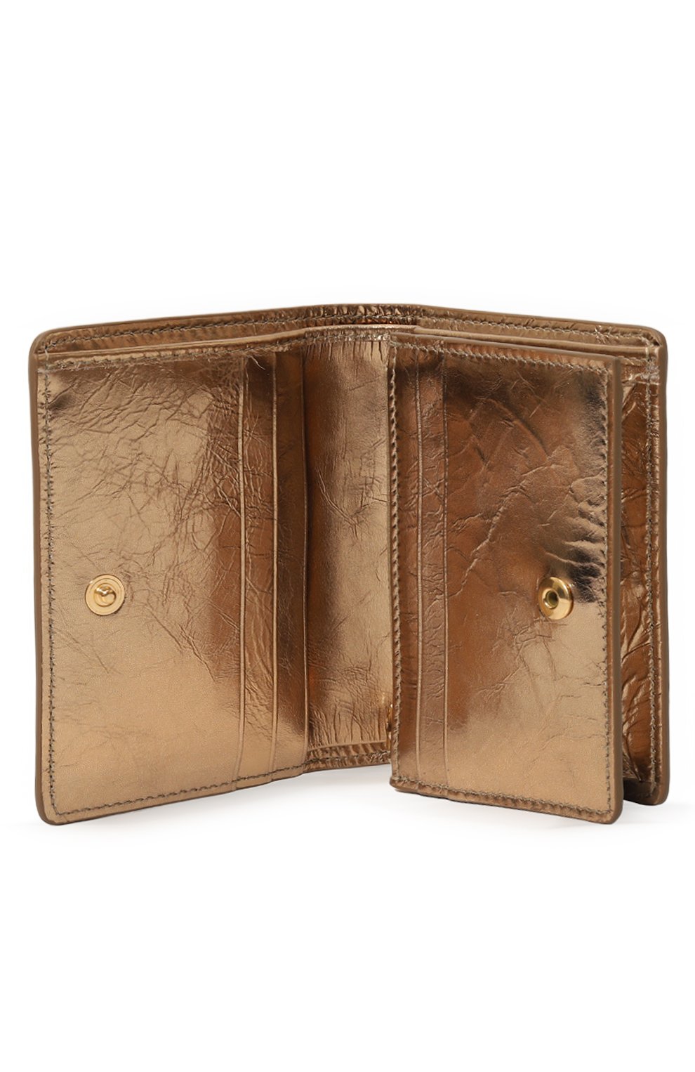 Кожаное портмоне DOLCE & GABBANA золотого цвета по цене 47900 руб., арт. BI1211/A0855, фото 3 Кожаное портмоне DOLCE & GABBANA, арт. BI1211/A0855, фото 3