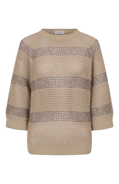 Женский хлопковый пуловер BRUNELLO CUCINELLI, арт. M58772800