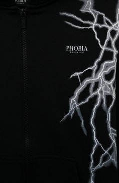 Детский хлопковая толстовка PHOBIA ARCHIVE черного цвета, арт. PHK00571 | Фото 3 (Рукава: Длинные; Мальчики Кросс-КТ: Толстовка-одежда; Материал сплава: Простав�лено; Материал внешний: Хлопок; Драгоценные камни: Проставлено; Ростовка одежда: 6 лет | 116 см, 8 лет | 128 см, 10 - 11 лет | 140 - 146см, 12 лет | 152 см, 13 - 15 лет | 158 см)