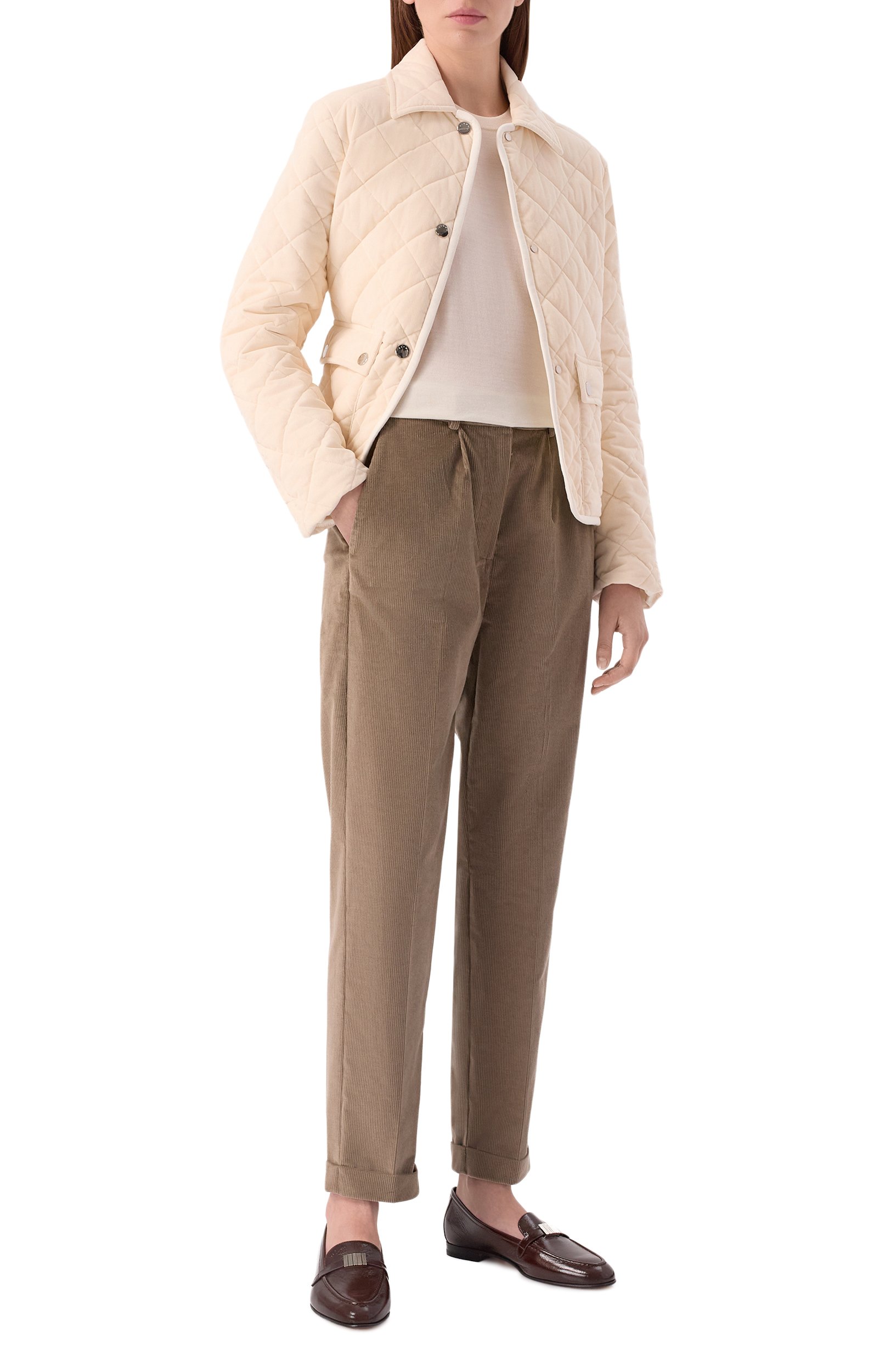 Вельветовые брюки KITON серого цвета по цене 158000 руб., арт. D50105K0133G, фото 2 Вельветовые брюки KITON, арт. D50105K0133G, фото 2
