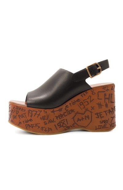 Кожаные босоножки maxime CHLOÉ, арт. CHC25U10GLU, фото 4