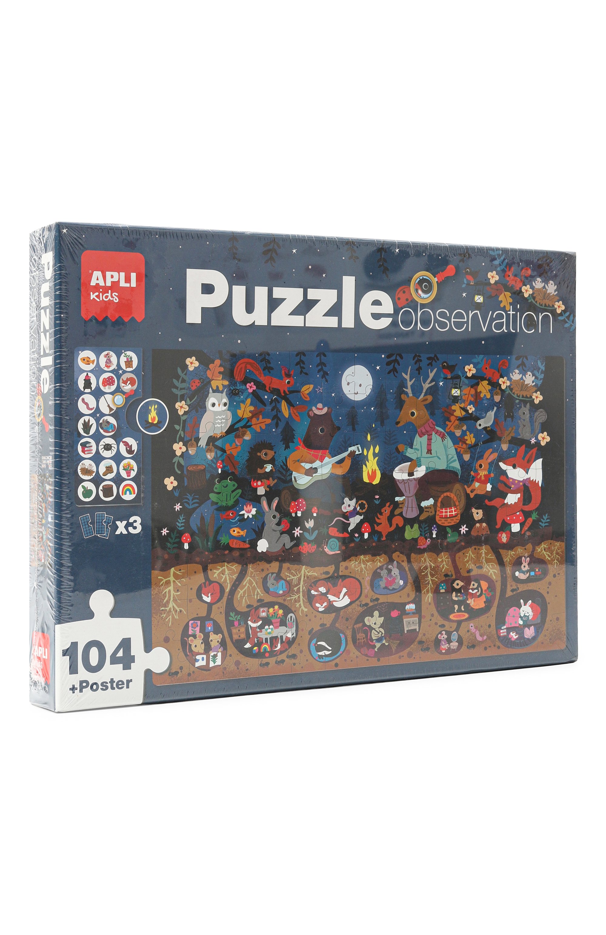 Большой пазл с карточками лес APLI KIDS, арт. 18507, фото 1