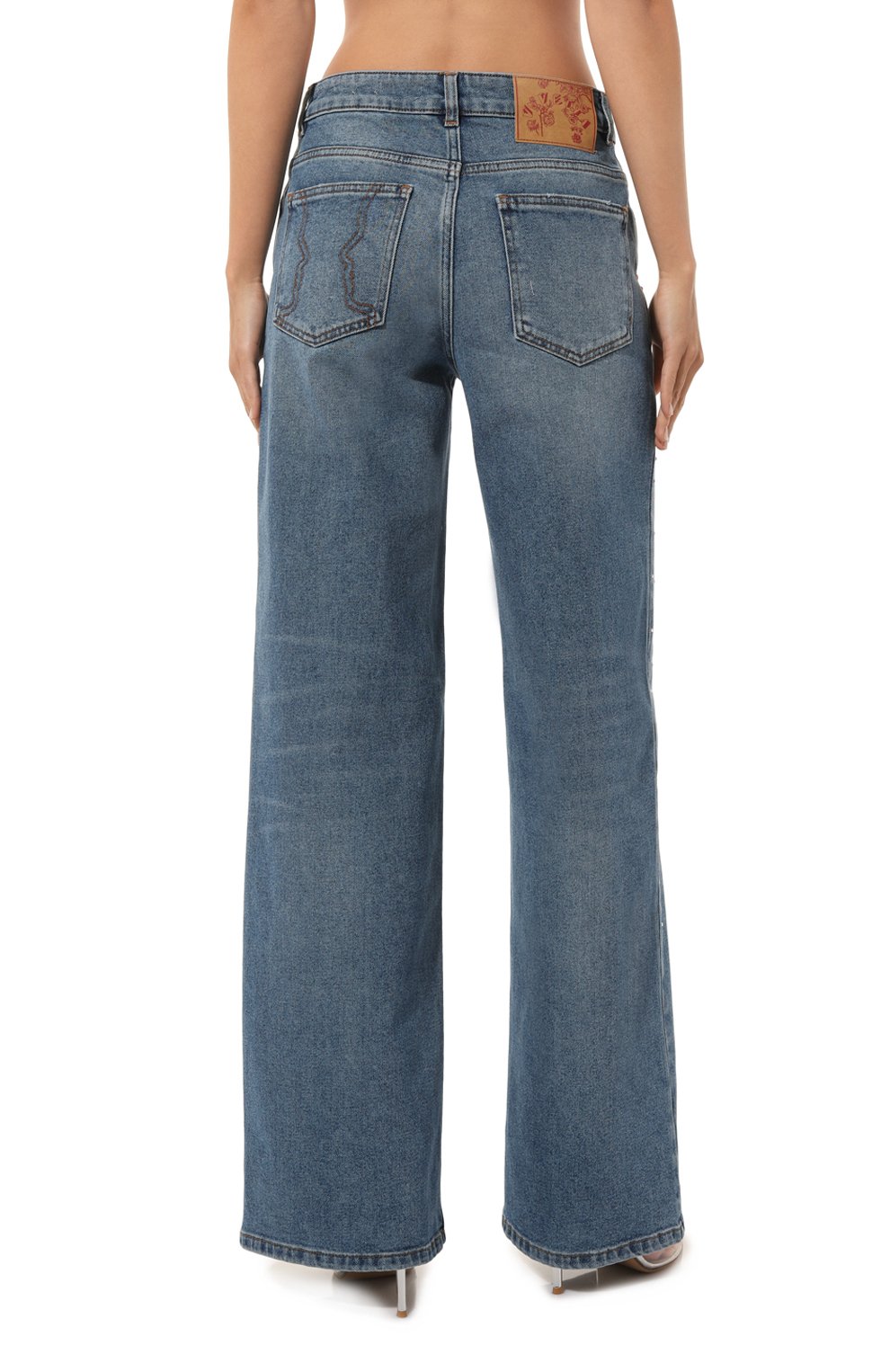 Джинсы с отделкой стразами VIVETTA, арт. V2S/2031/6016, фото 4