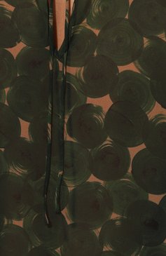 Женская шелковая блузка DRIES VAN NOTEN зеленого цвета, арт. 242-010703-9174 | Фото 5 (Рукава: Длинные; Драгоценные камни: Проставлено; Материал внешний: Шелк; Длина (для топов): Стандартные; Материал сплава: Проставлено; Принт: С принтом; Кросс-КТ: костюм; Женское Кросс-КТ: Блуза-одежда; Стили: Минимализм)