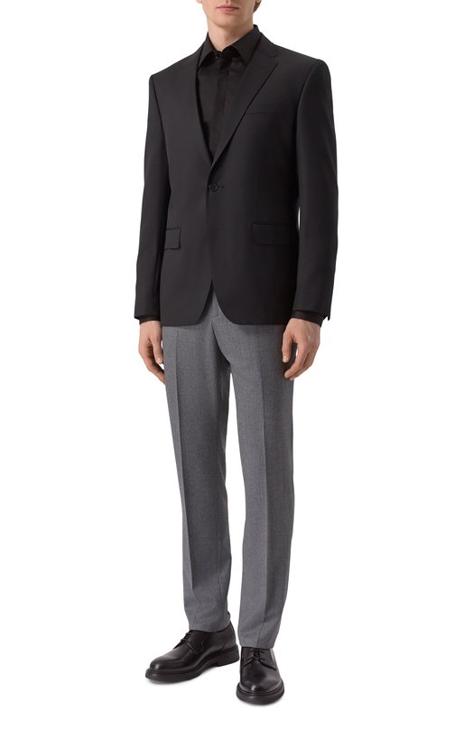 Хлопковая сорочка BOSS 50550653 Чёрный  50550653 Фото 2