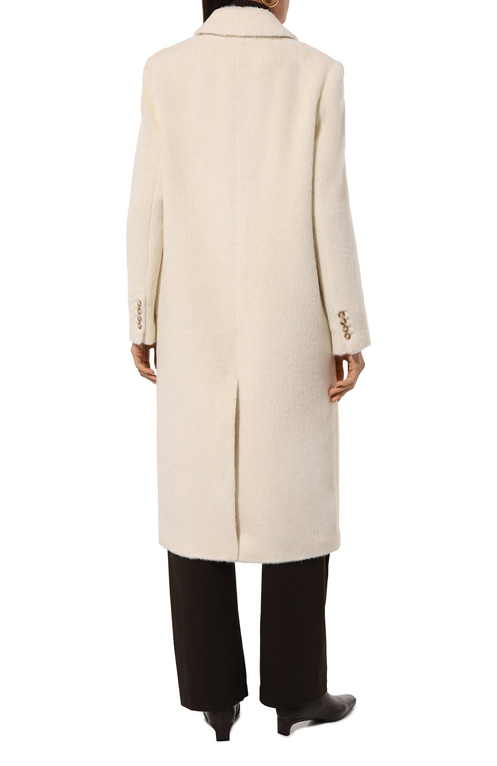 Шерстяное пальто LOULOU DE SAISON кремового цвета по цене 119000 руб., арт. DANIELLE, фото 4 Шерстяное пальто LOULOU DE SAISON, арт. DANIELLE, фото 4