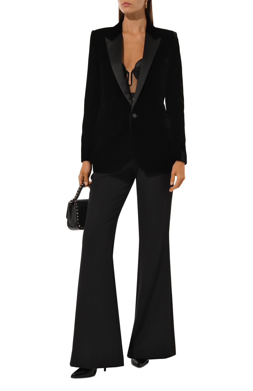 Жакет SAINT LAURENT черного цвета по цене 309000 руб., арт. 517741/Y525R, фото 2 Жакет SAINT LAURENT, арт. 517741/Y525R, фото 2