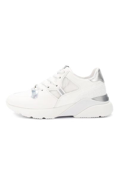 Кожаные кроссовки HOGAN белого цвета по цене 43450 руб., арт. HXW3850BF40KKX, фото 3 Кожаные кроссовки HOGAN, арт. HXW3850BF40KKX, фото 3