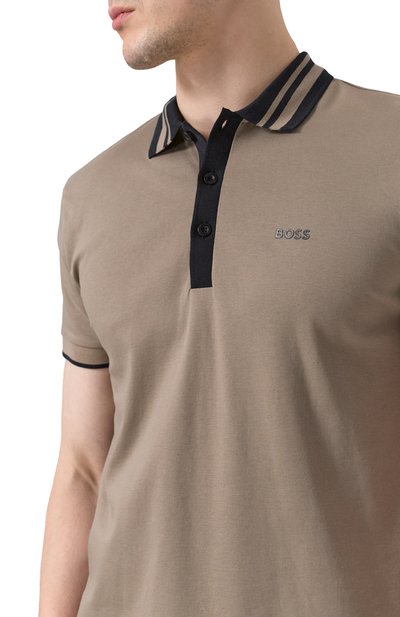 Хлопковое поло BOSS GREEN, арт. 50533272, фото 5