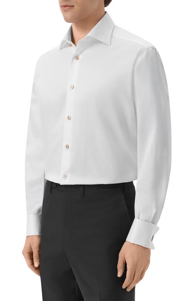 Хлопковая сорочка KITON белого цвета по цене 89950 руб., арт. UCIH09869, фото 3 Хлопковая сорочка KITON, арт. UCIH09869, фото 3