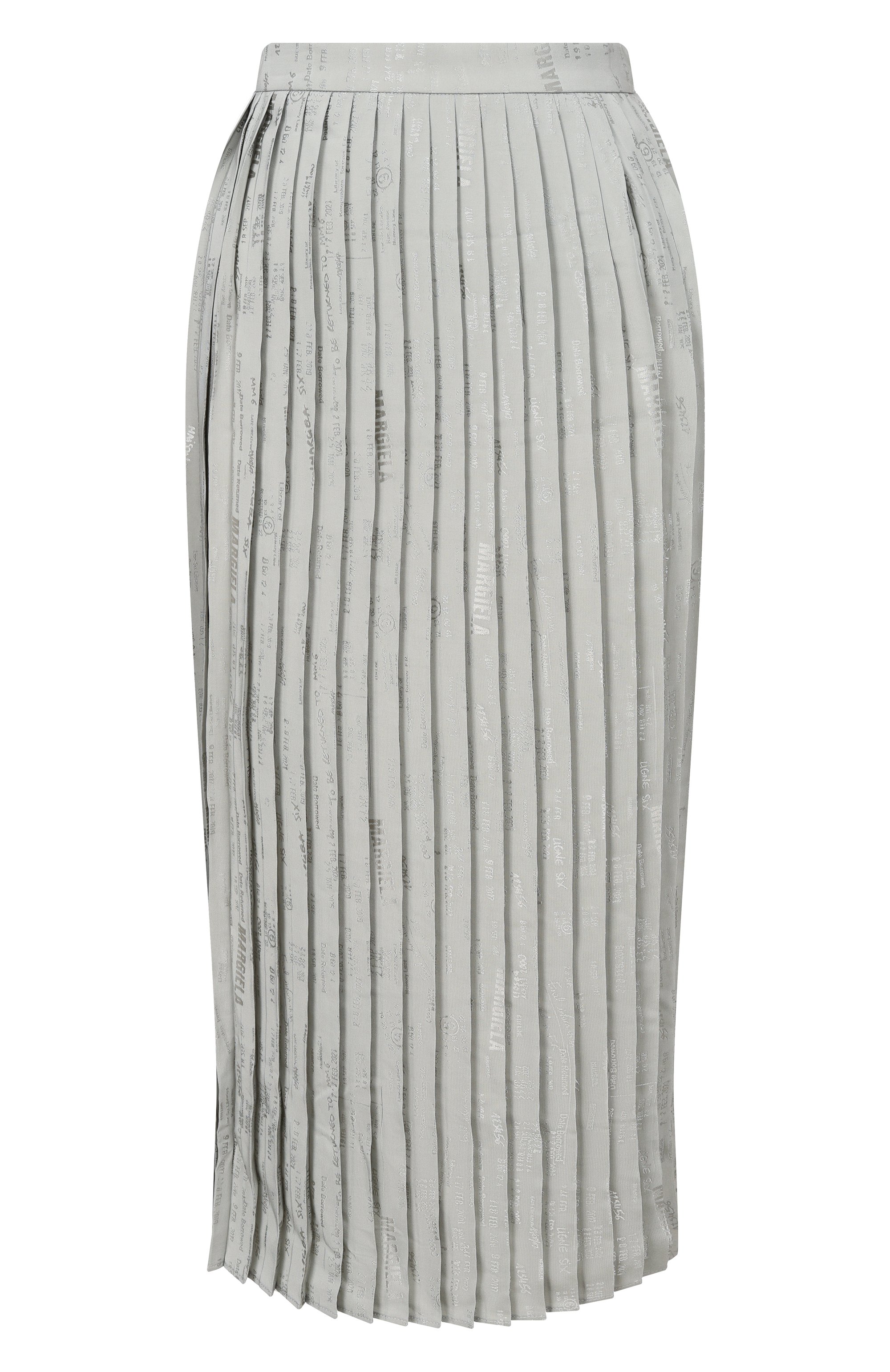 Плиссированная юбка MM6 серого цвета по цене 78900 руб., арт. S52MA0199/M35737, фото 1 Плиссированная юбка MM6, арт. S52MA0199/M35737, фото 1