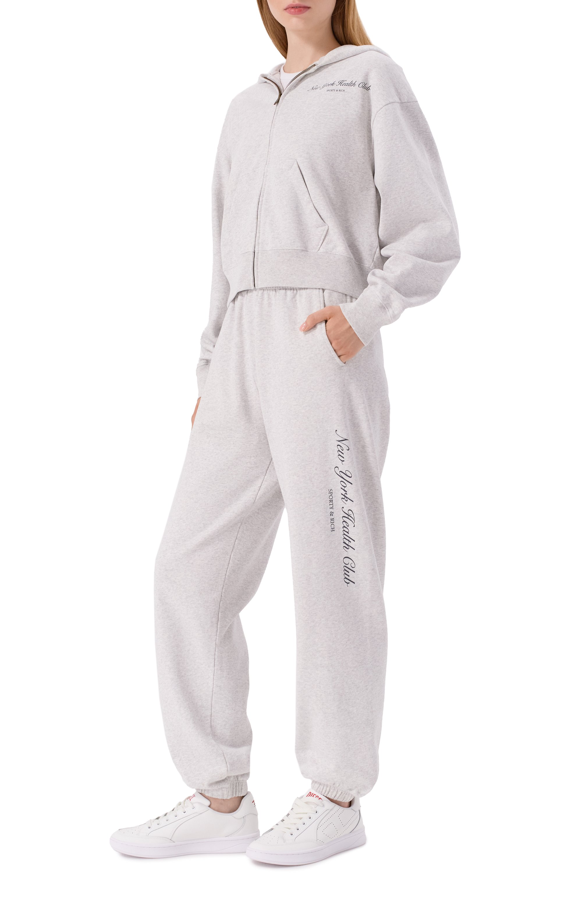 Хлопковые джоггеры SPORTY AND RICH, арт. PA036602043GY03, фото 2