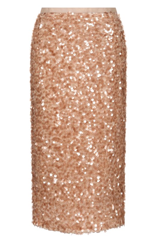 Юбка с отделкой пайетками Weekend Max Mara WKD0CCHI0 Бежевый WKD0CCHI0