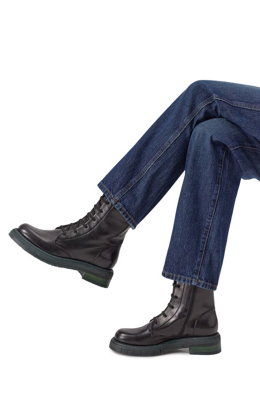 Кожаные ботинки Fabi FD9122/BAR0N Чёрный  FD9122/BAR0N Фото 2