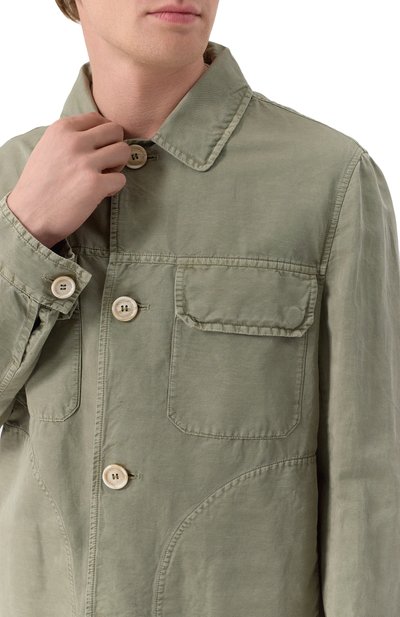 Куртка-рубашка изо льна и хлопка BRUNELLO CUCINELLI, арт. M291D6512P, фото 5