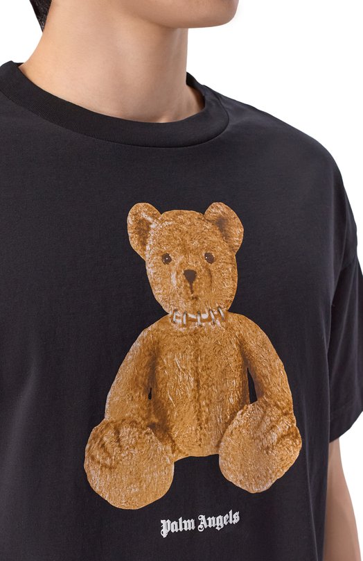 Хлопковая футболка Palm Angels PMAA109S26JER00A Чёрный  PMAA109S26JER00A Фото 5