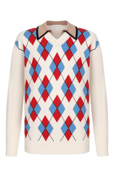 Мужской свитер из хлопка и шерсти DRIES VAN NOTEN, арт. 021237/3730