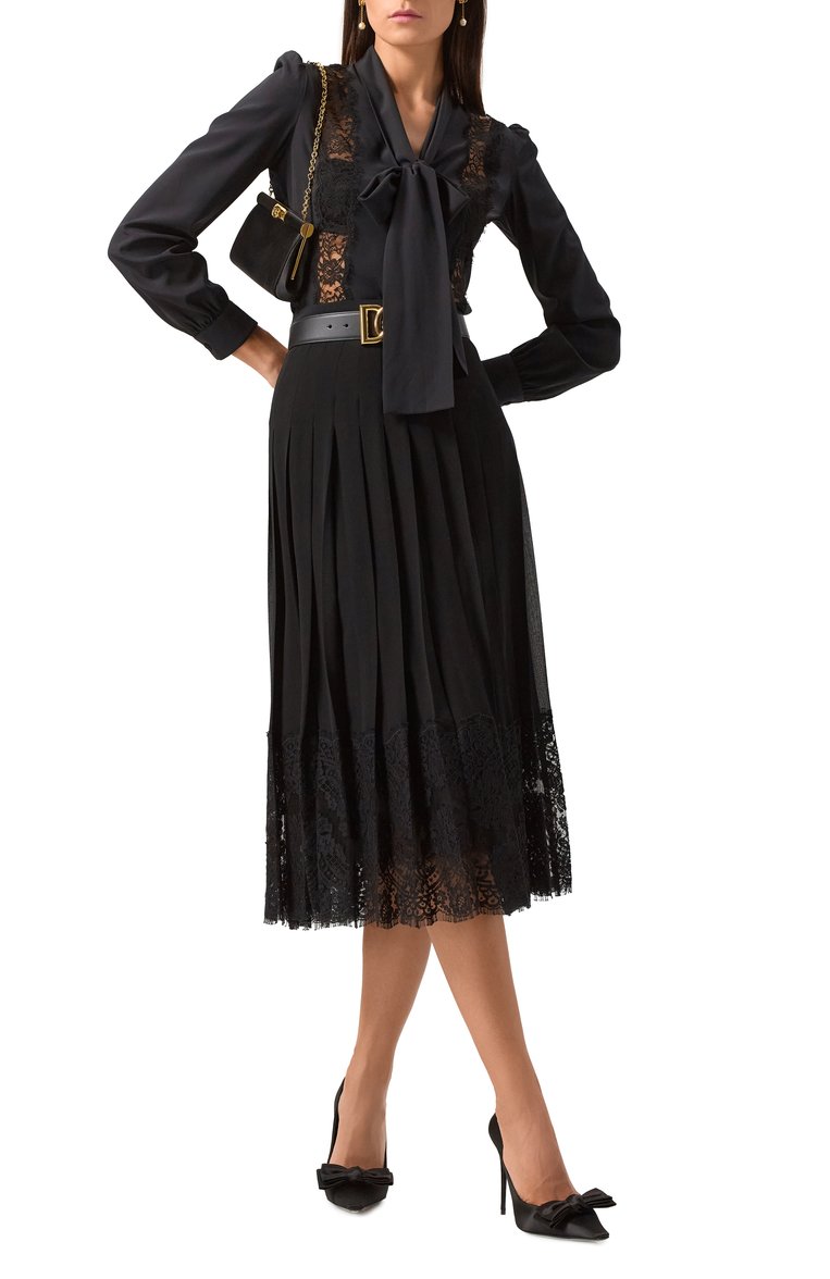 Блузка из шелка и хлопка DOLCE & GABBANA, арт. F5R31T/FUABS, фото 1