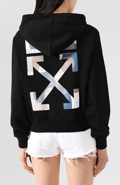 Хлопковое худи OFF-WHITE черного цвета по цене 48150 руб., арт. 0WBB016S20FLE0021084, фото 4 Хлопковое худи OFF-WHITE, арт. 0WBB016S20FLE0021084, фото 4