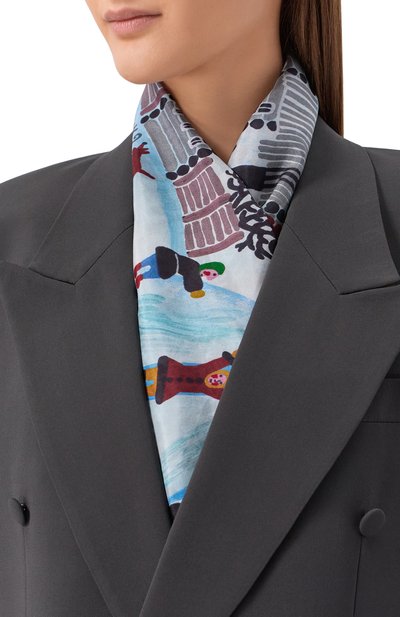 Шелковая шаль зимняя деревня GOURJI, арт. 91233537/6244108, фото 2