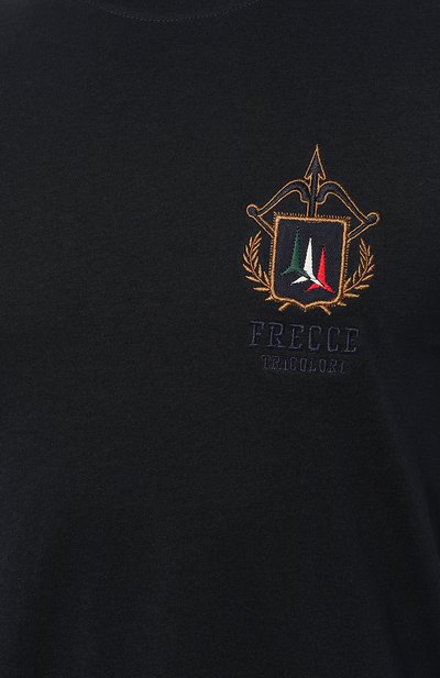 Хлопковая футболка AERONAUTICA MILITARE темно-синего цвета по цене 8275 руб., арт. 232/TS2155J538, фото 5 Хлопковая футболка AERONAUTICA MILITARE, арт. 232/TS2155J538, фото 5