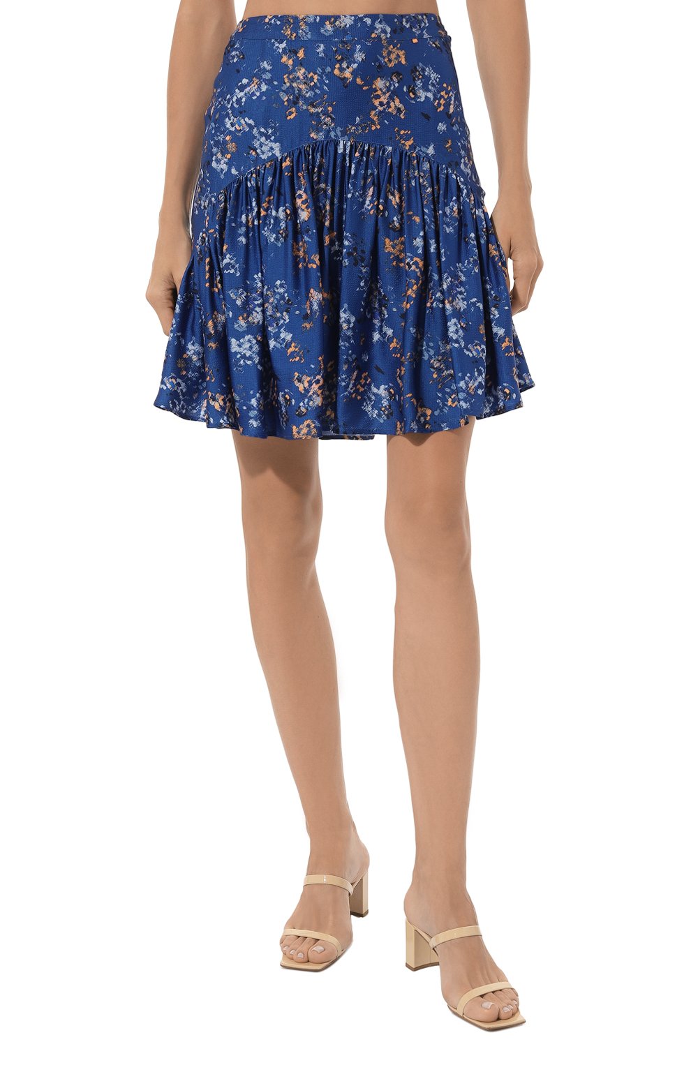 Юбка из вискозы BOSS синего цвета по цене 17400 руб., арт. 50494849, фото 3 Юбка из вискозы BOSS, арт. 50494849, фото 3