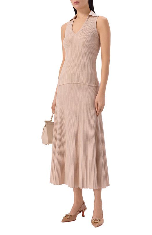 Атласные туфли Santoni WDIG72179HA2NYHN Бежевый  WDIG72179HA2NYHN Фото 3