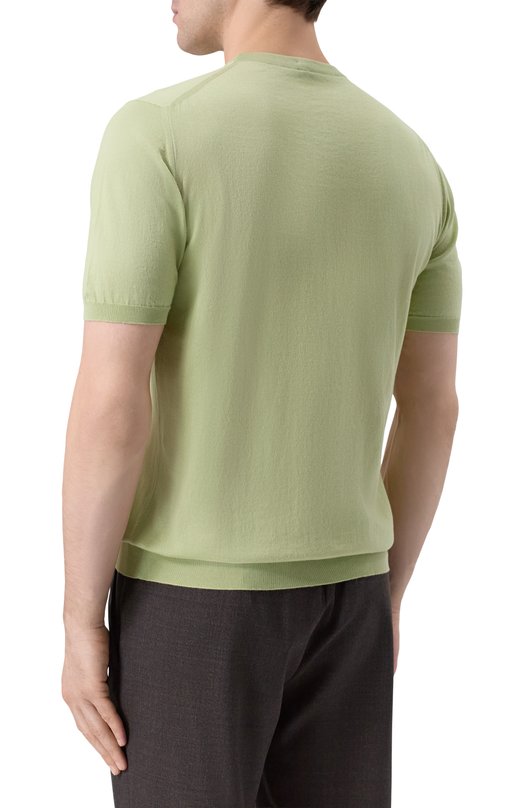 Хлопковый джемпер Kiton UMKXX37K363 Зелёный  UMKXX37K363 Фото 4