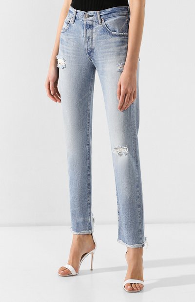 Джинсы с потертостями MOUSSY голубого цвета по цене 22900 руб., арт. 025CSC11-2260, фото 3 Джинсы с потертостями MOUSSY, арт. 025CSC11-2260, фото 3