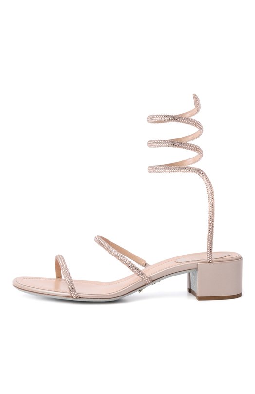 Текстильные босоножки Cleo 40 Rene Caovilla C12798-040/RN01 Бежевый  C12798-040/RN01 Фото 4