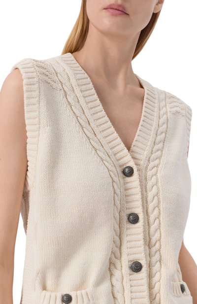 Жилет из хлопка и шерсти ZADIG AND VOLTAIRE, арт. KWCA01685, фото 5