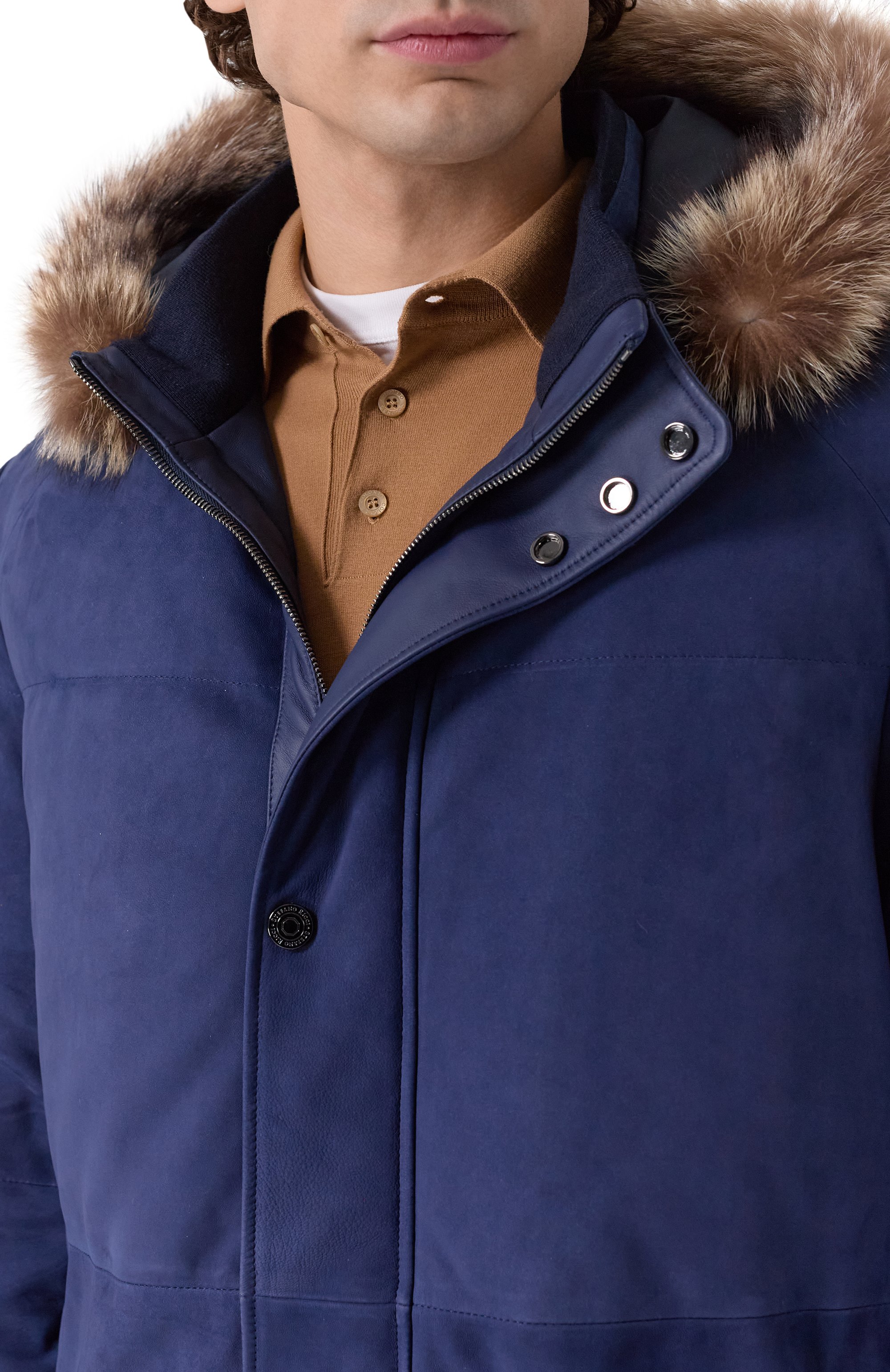 Пуховик из нубука с отделкой из енота STEFANO RICCI, арт. M7J5300435/MKFUM, фото 5