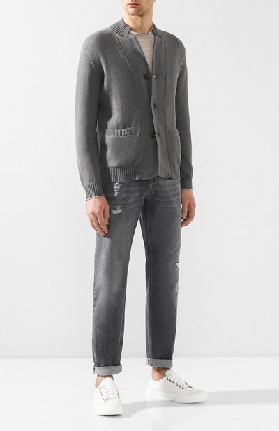 Кожаные кеды JIMMY CHOO, арт. AIDEN/EJL, фото 2