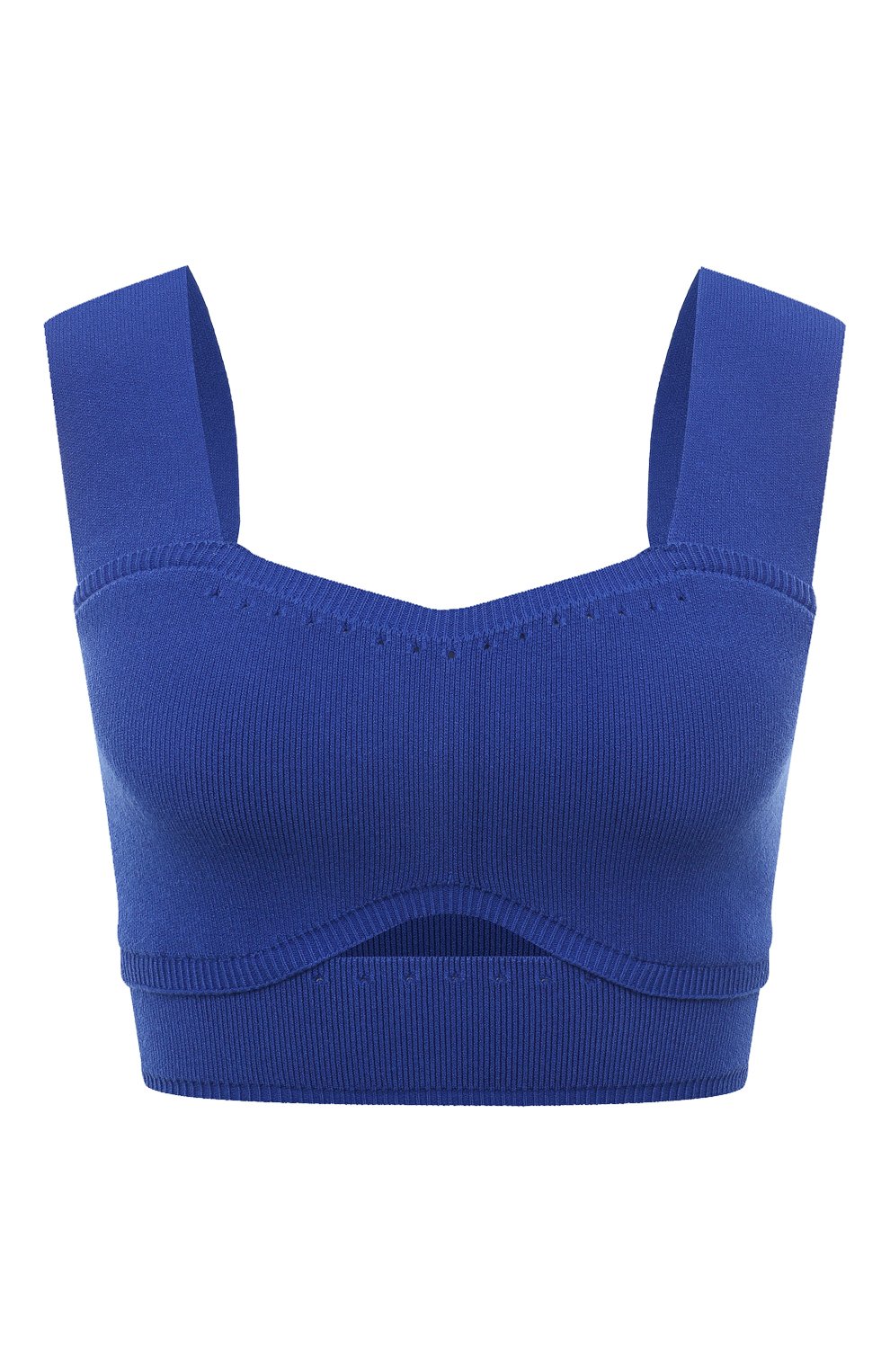 Топ из вискозы AND THE BRAND синего цвета по цене 18760 руб., арт. S23-TP021-1203-444, фото 1 Топ из вискозы AND THE BRAND, арт. S23-TP021-1203-444, фото 1