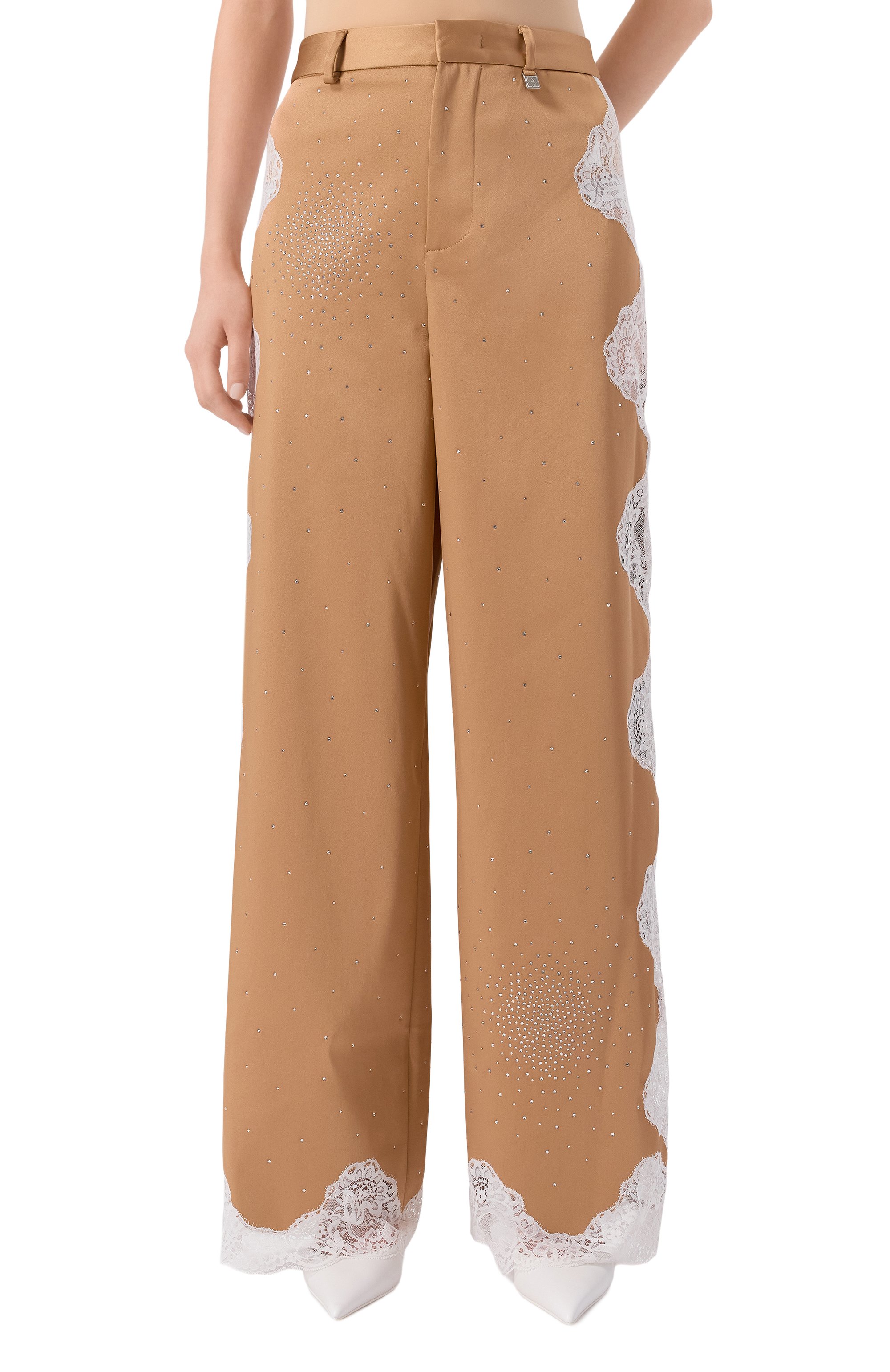 Брюки с отделкой стразами GIUSEPPE DI MORABITO, арт. 05FWPA130YC 05300A, фото 3