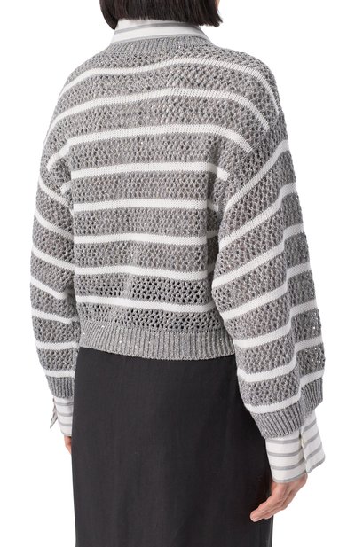 Льняной свитер BRUNELLO CUCINELLI, арт. MC0558900, фото 4